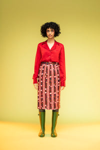 Panelled Pencil Skirt